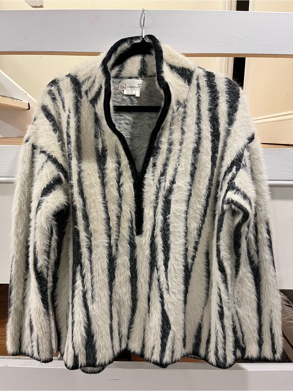 Anthropologie Cindy Eyelash Half-Zip Pullover